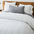 Space-Dyed Clipped Gauze Duvet Cover & Pillowcases