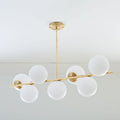 Sphere & Stem 7-Light Chandelier - Milk