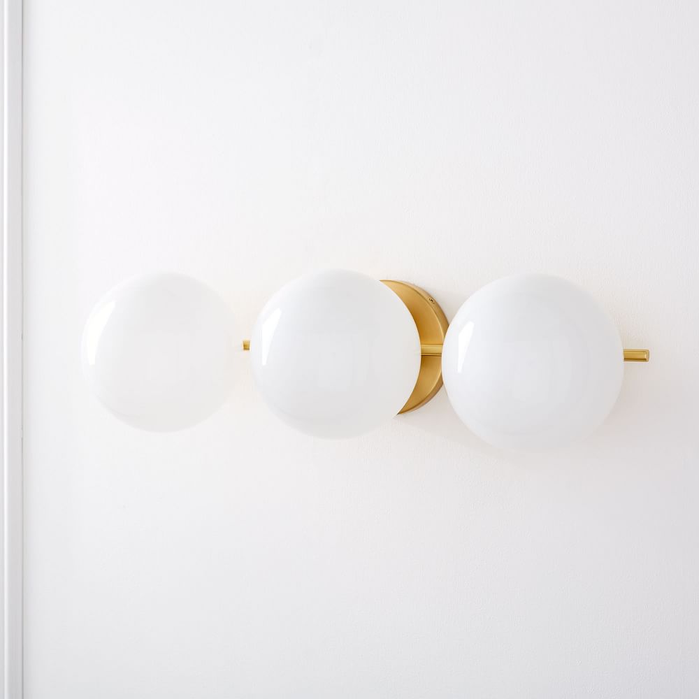 Sphere & Stem 3-Light Sconce