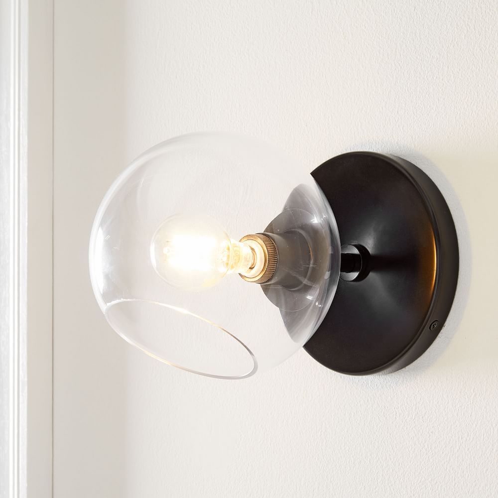 Staggered Glass 1-Light Sconce - Clear