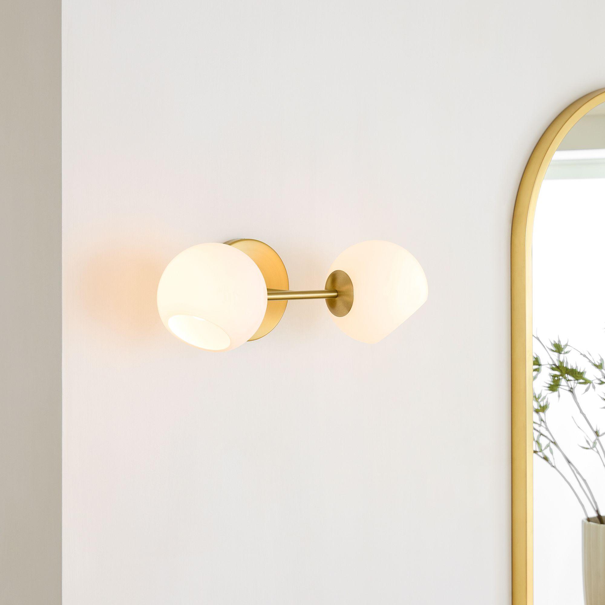 Staggered Glass Sconce - Double