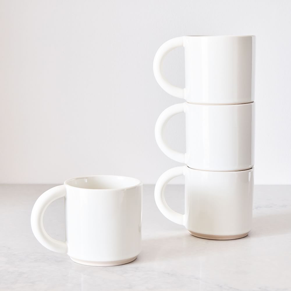 Straight-Sided Stoneware Mugs