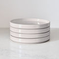 Straight-Sided Stoneware Salad Plates - Grey