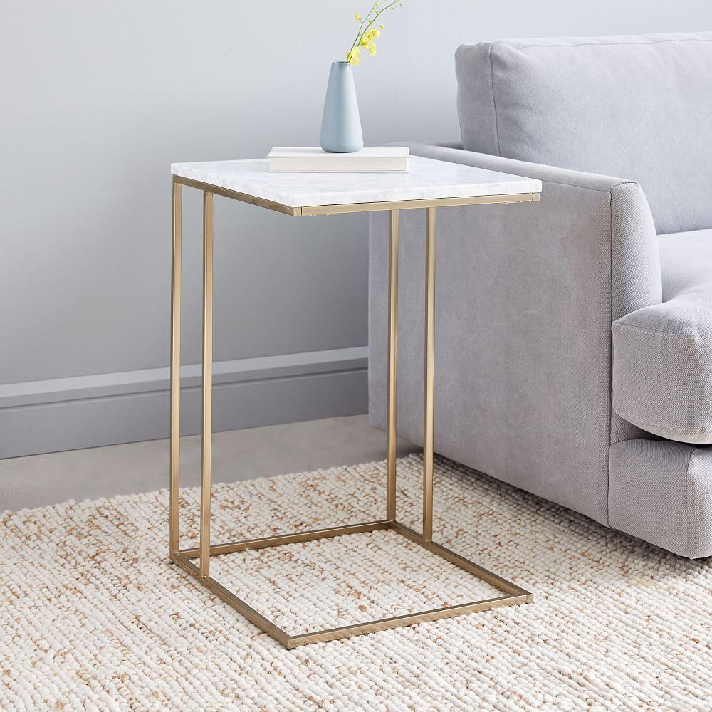 Streamline C-Side Table - Marble