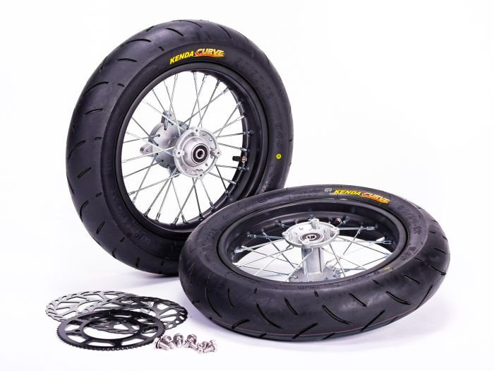 EBOX SUPERMOTO WHEELS & TYRE SET 12″/12″