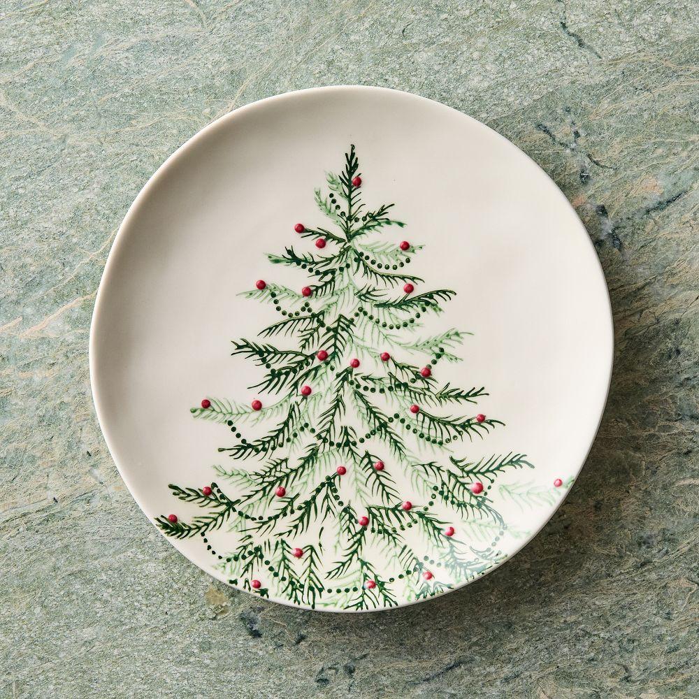 Tannenbaum Holly Stoneware Dinner Plate