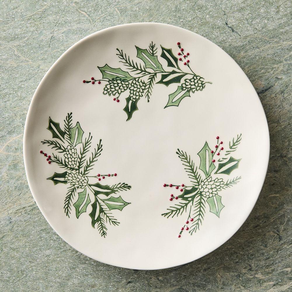 Tannenbaum Winter Berries Stoneware Dinner Plate