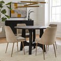 Tanner Solid Wood Round Dining Table (112 cm)