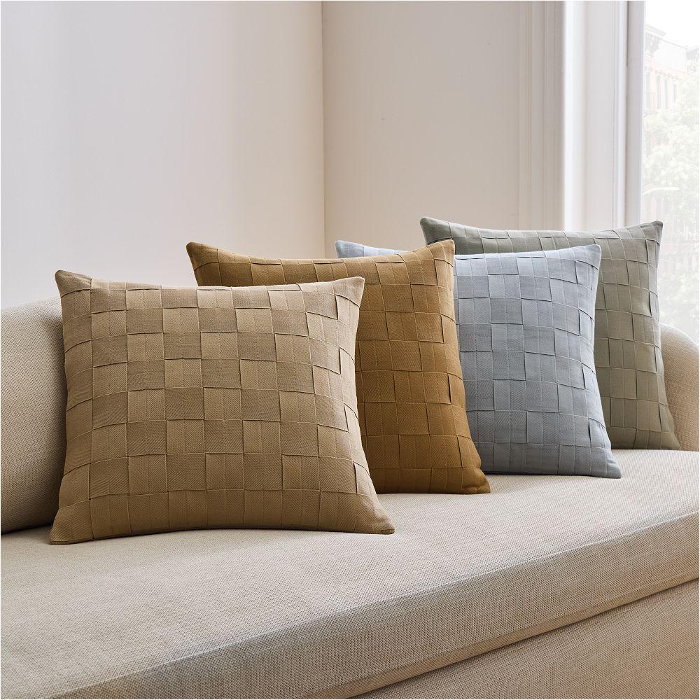 Taped Basketweave Cushion Cover