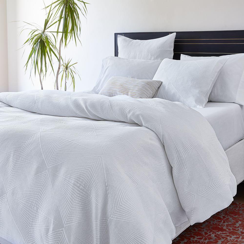 TENCEL™  Cotton Matelasse Diamonds Duvet Cover & Pillowcases