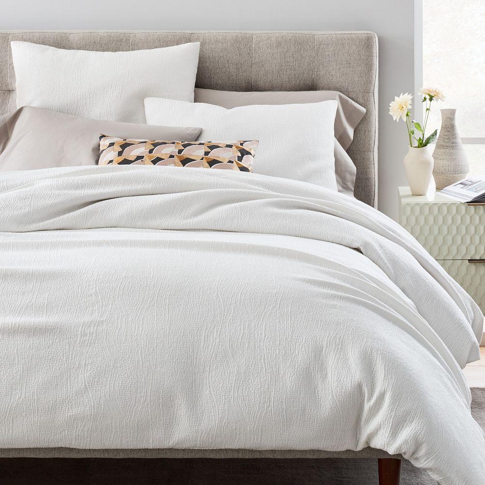 TENCEL™ & Cotton Matelasse Duvet Cover & Pillowcases