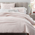 TENCEL™ Cotton Matelasse Duvet Cover & Pillowcases - Pink Blush