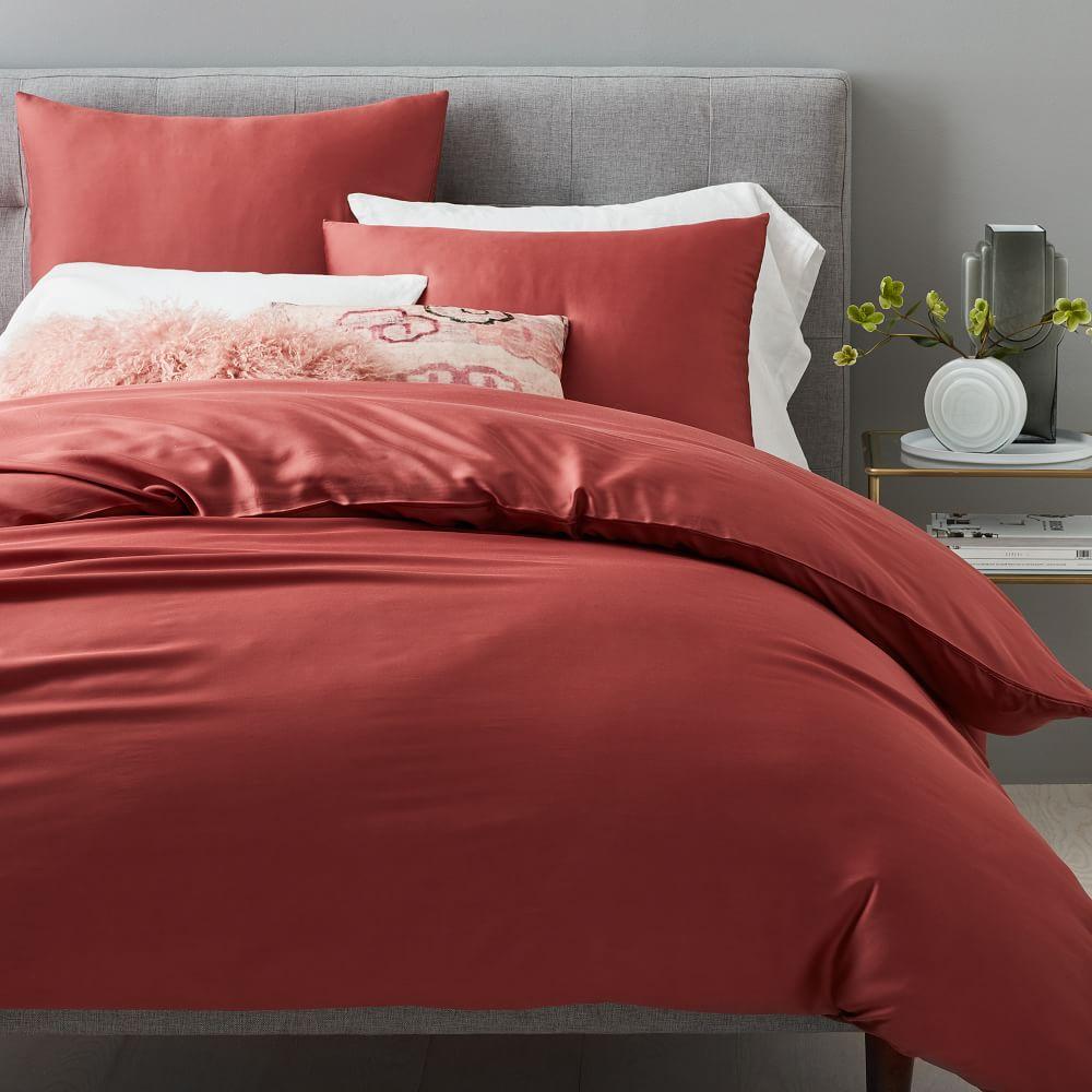 TENCEL™ Duvet Cover & Pillowcases -  Pink Grapefruit