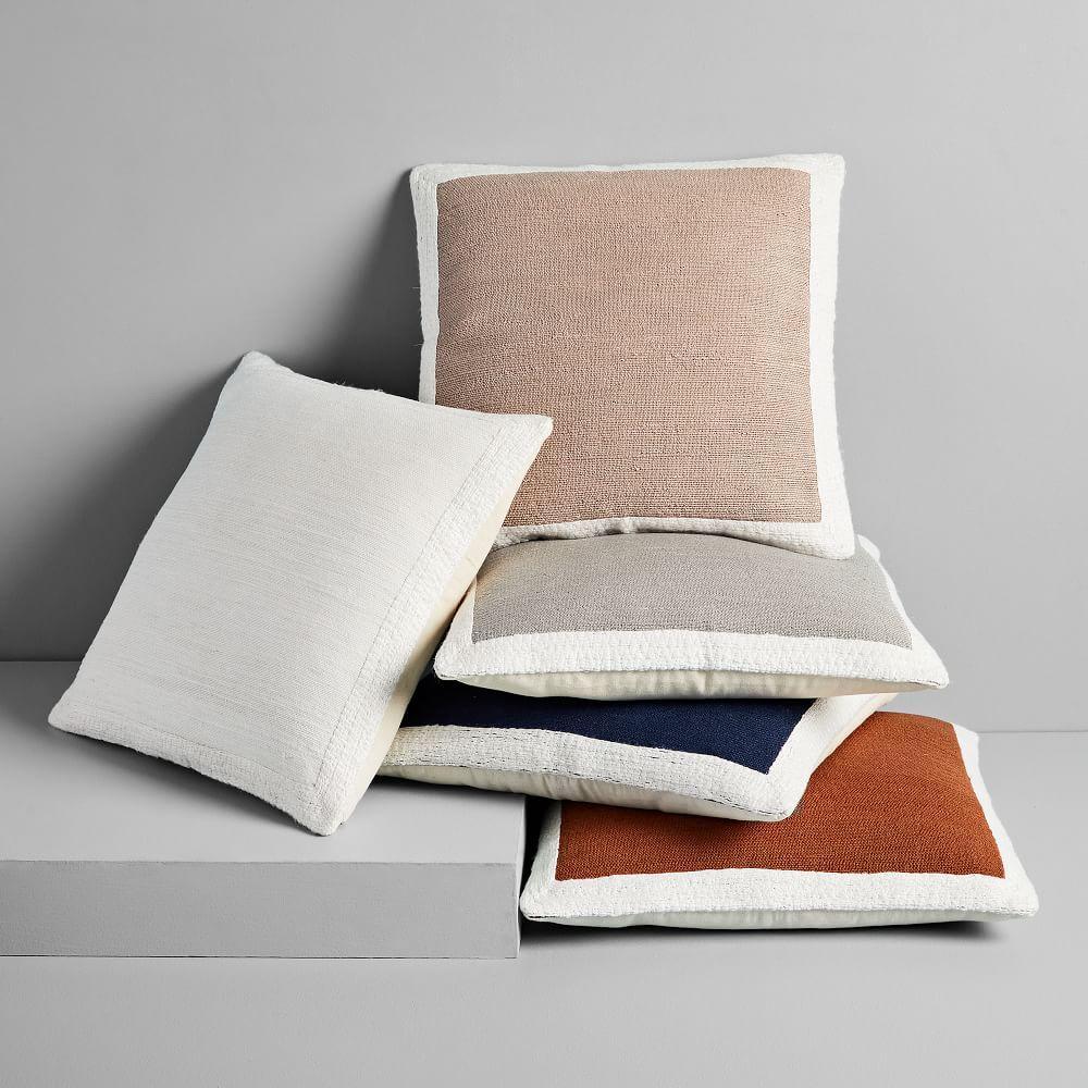 Textured Border Cushion Covers