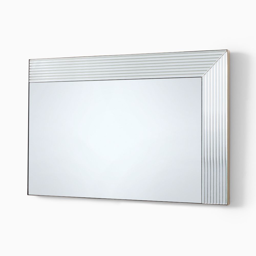Textured Cut Glass Wall Mirror