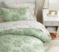 Pottery Barn Kids Textured Daisy Jacquard Duvet Cover & Pillowcases