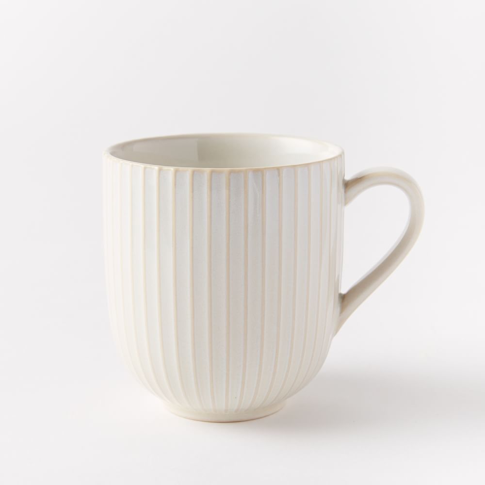Textured Mugs - White (Lines)