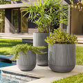 Textured Radius Ficonstone Indoor/Outdoor Planters