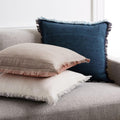 Textured Silk Fringe Cushion Covers - Gold Dust