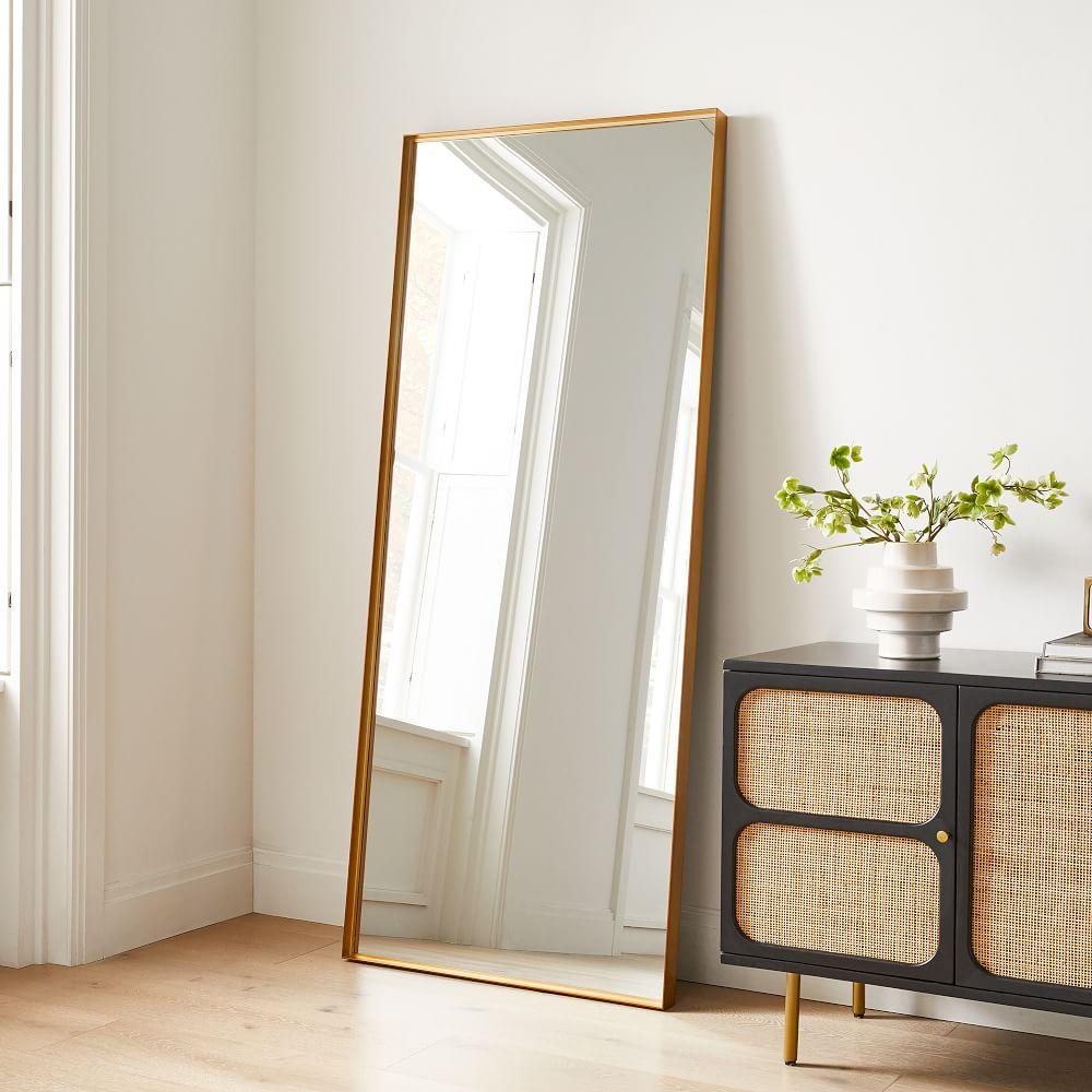 Thin Metal Floor Mirror
