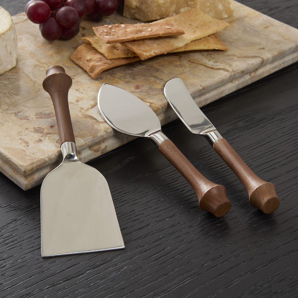 Tira Wood & Metal Cheese Knives (Set of 3)