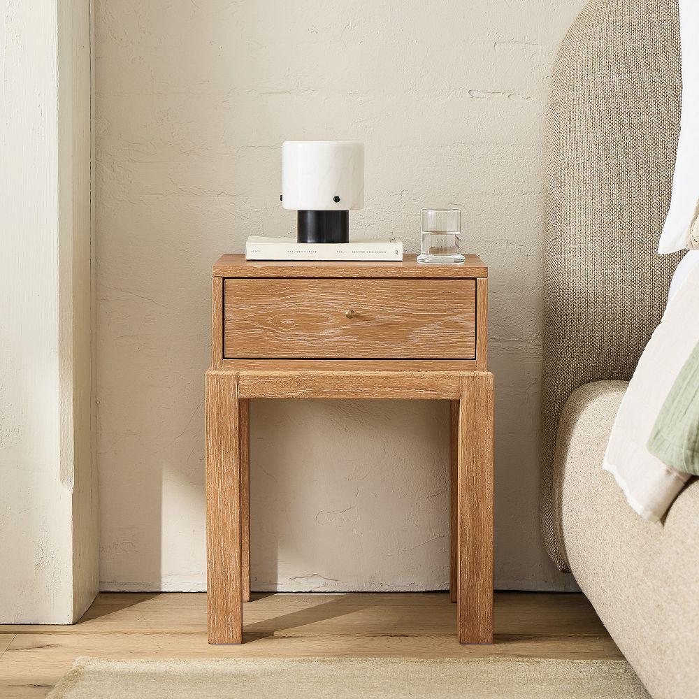 Tobin Cerused Mini Bedside Table (43 cm)