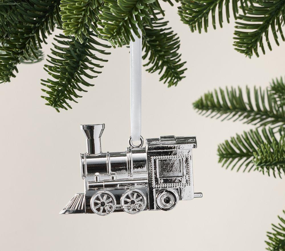 Pottery Barn Kids Train Silver Keepsake Ornament