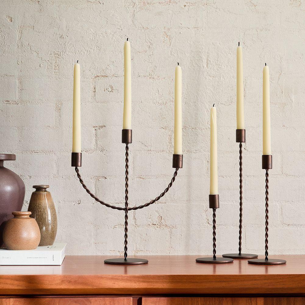 Twist Metal Candle Holders
