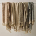 Two-Tone Chunky Linen Throw