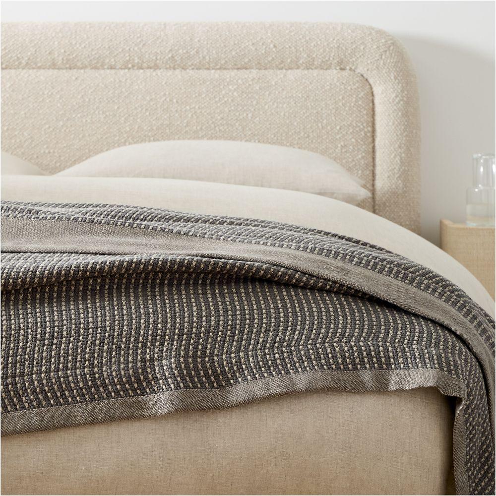 Two-Tone Cotton Linen Blanket