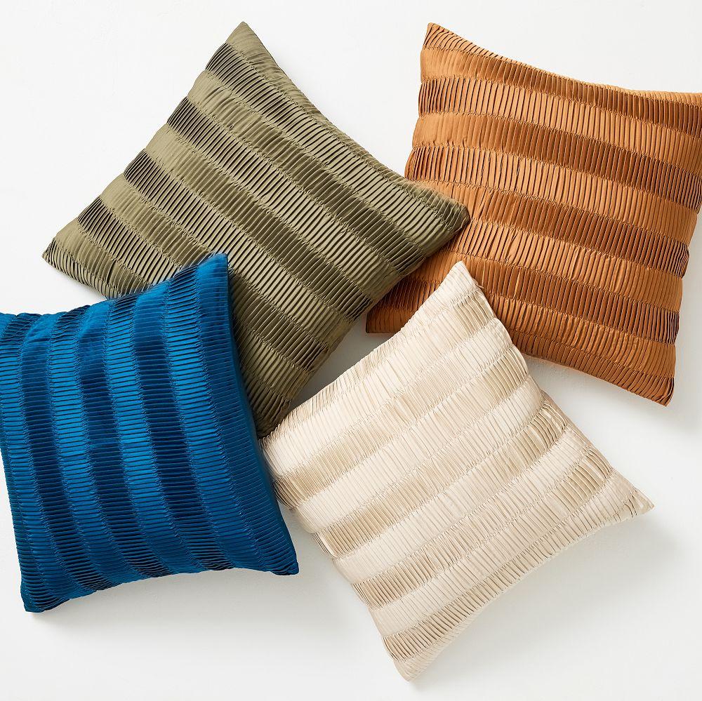 Vertical Pleated TENCEL™ Cushion Cover