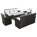 Vidaxl 5 Piece Garden Lounge Set With Cushions Poly Rattan 2 Colors