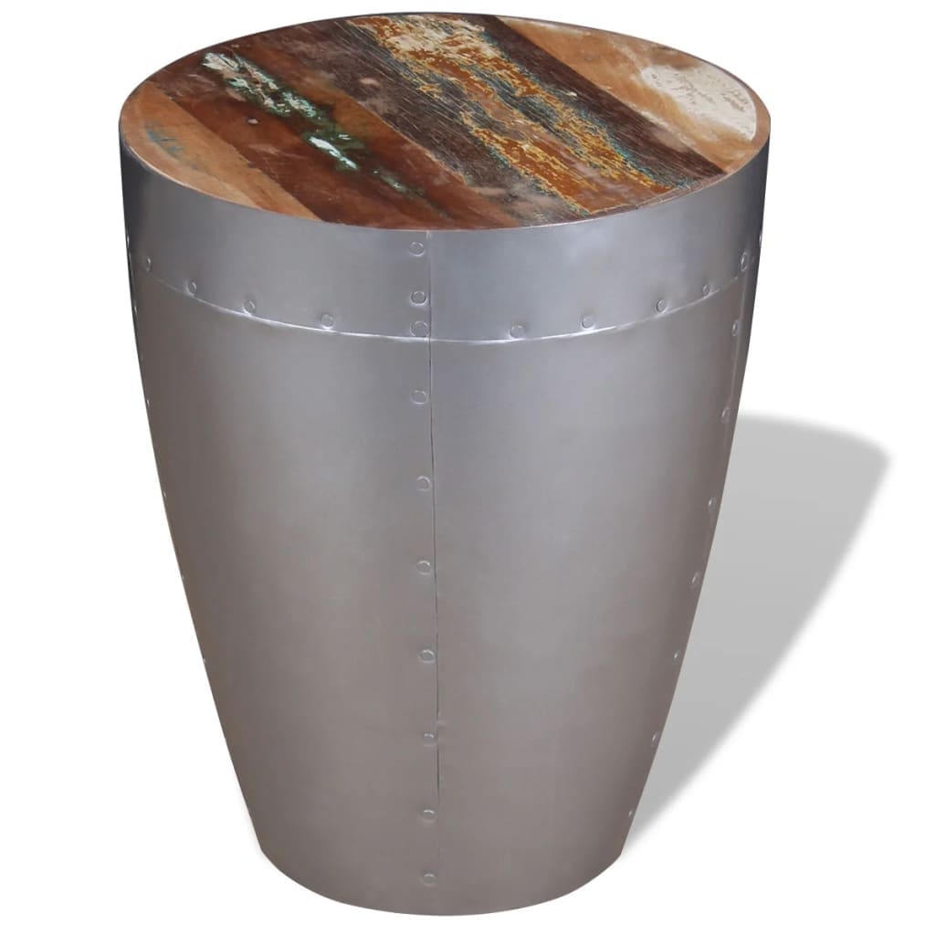 Vidaxl Aviator Stool Solid Reclaimed Wood 14.2 X17.3