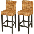 Vidaxl Bar Stool 2 Pcs Abaca Brown