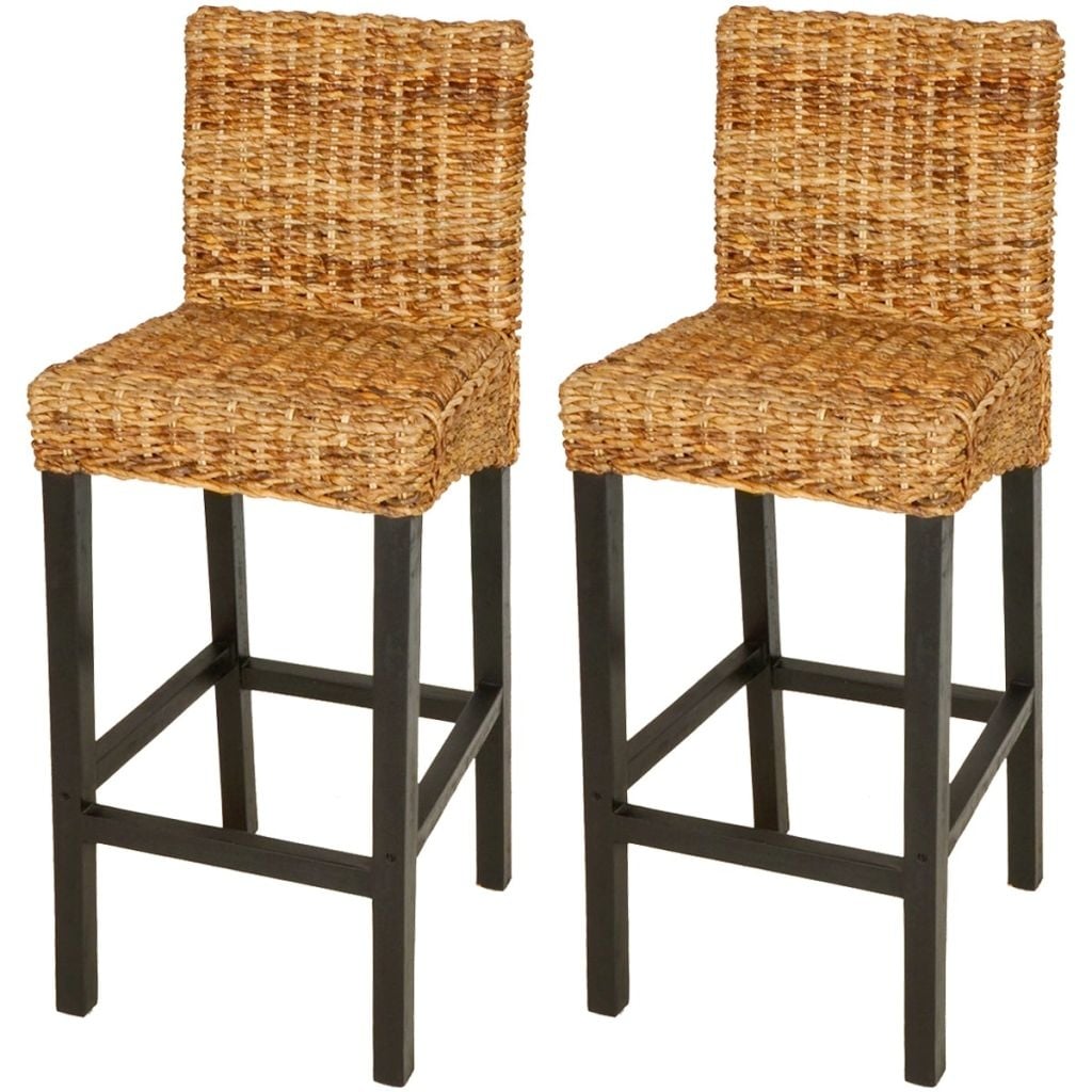 Vidaxl Bar Stool 2 Pcs Abaca Brown