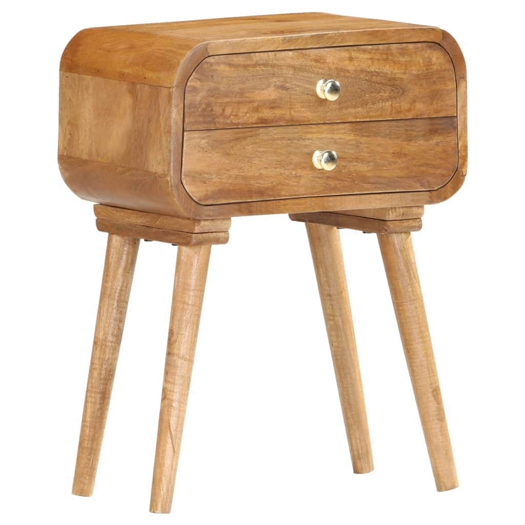 Vidaxl Bedside Cabinet 16.9 X11.8 X22.8 Solid Mango Wood
