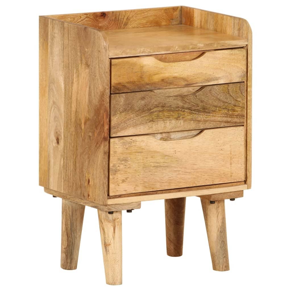 Vidaxl Bedside Cabinet Solid Mango Wood 15.7 X11.8 X23.4