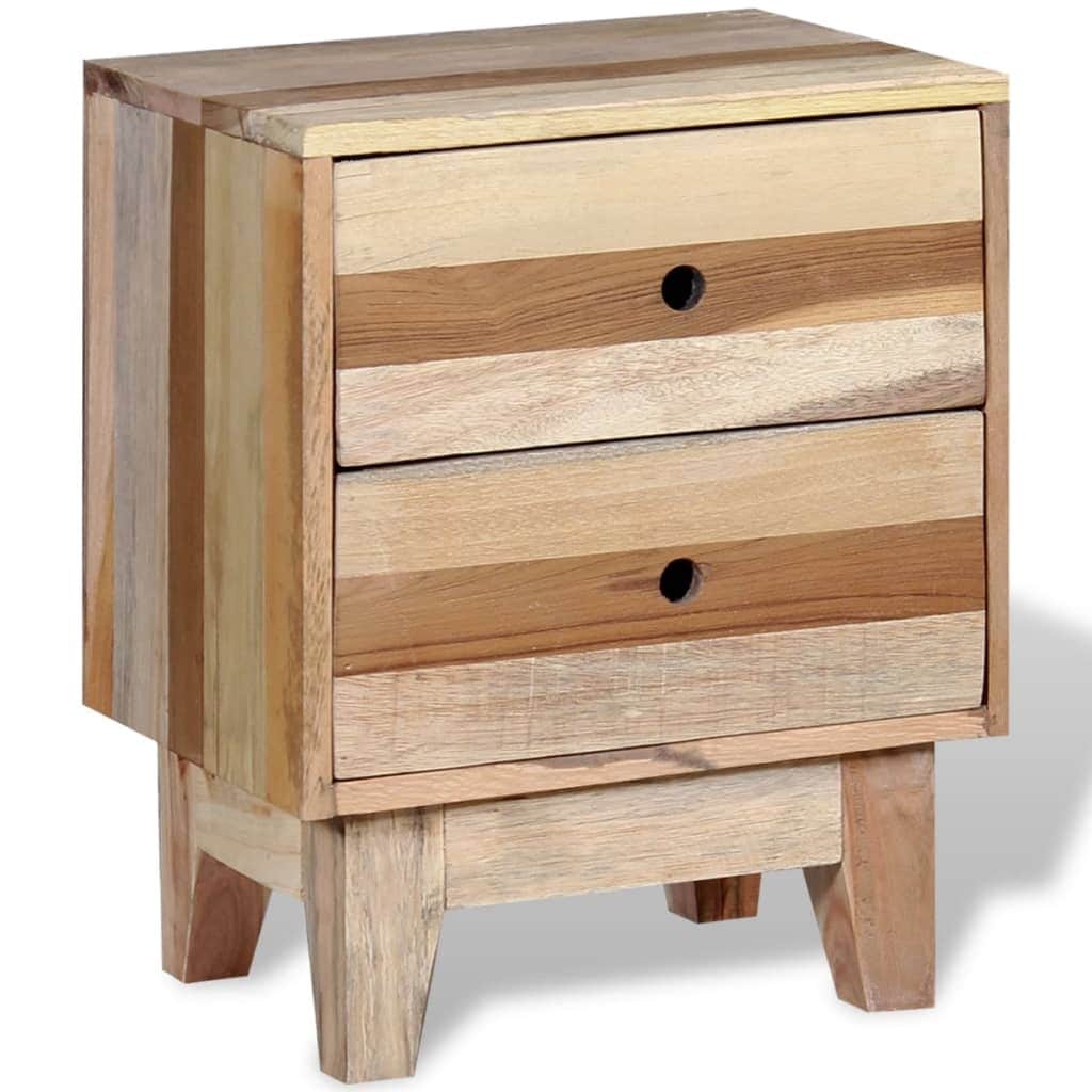 Vidaxl Bedside Cabinet Solid Reclaimed Wood
