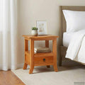 Vidaxl Bedside Cabinet With Drawer Natural 15.75 X 15.75 X 17.91 In 15.75 X 15.75 X 17.91 In