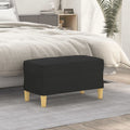 Vidaxl Bench Black Polyester Foam Plywood Medium Bench Rectangular 13.8 X 27.6 X 16.1 In