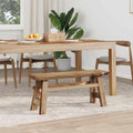 Vidaxl Bench Natural 39.37 X 11.42 X 17.13 In Solid Teak Wood 39.37 X 11.42 X 17.13 In