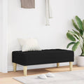 Vidaxl Bench With Cushion Black 44.49 X 22.44 X 15.35 In Fabric 44.49 X 22.44 X 15.35 In