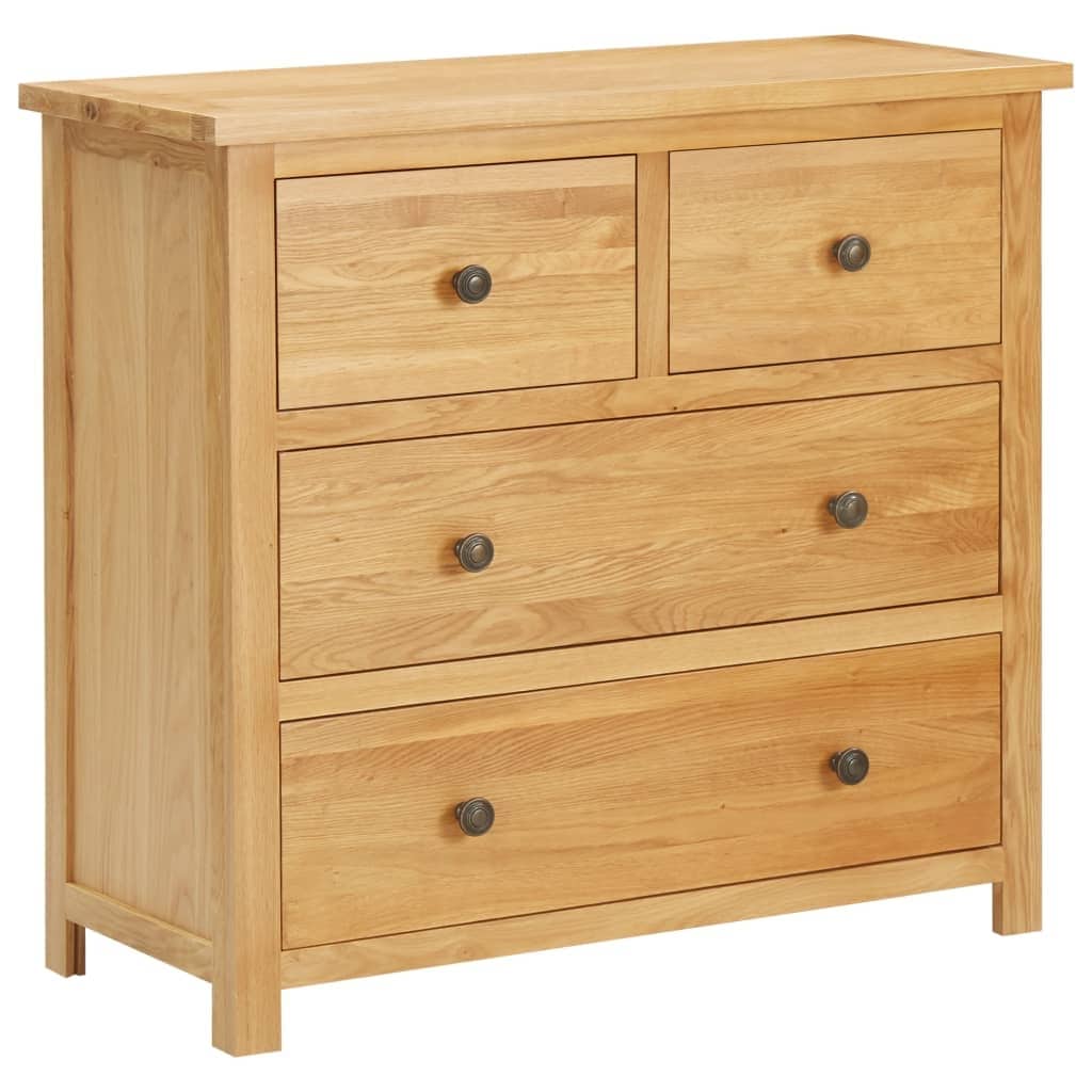 Vidaxl Chest Of Drawers 31.5 X13.8 X29.5 Solid Oak Wood.