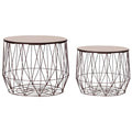 Vidaxl Coffee Table 2 Pcs Copper