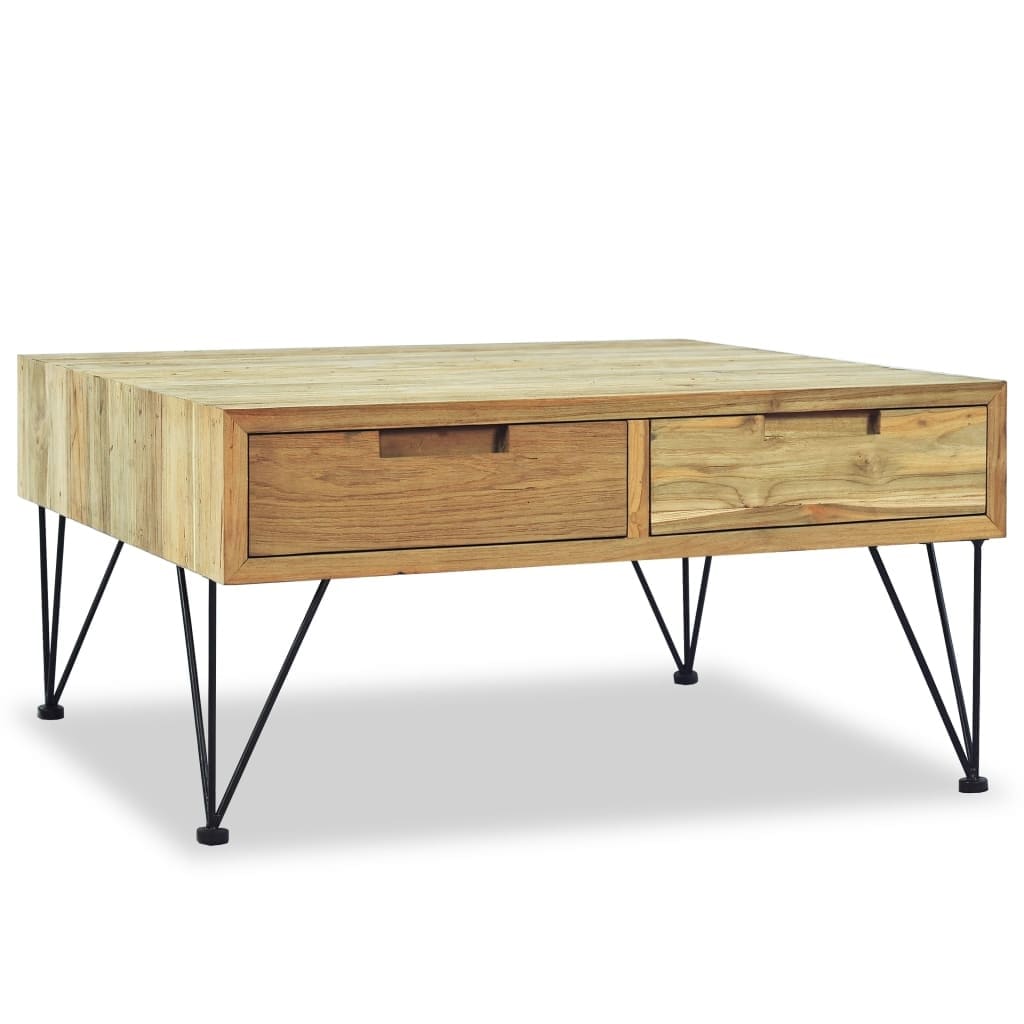Vidaxl Coffee Table 31.5 X31.5 X15.7 Solid Teak