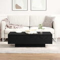 Vidaxl Coffee Table Black Oak 39.37 X 19.49 X 12.20 In Engineered Wood 39.37 X 19.49 X 12.20 In
