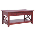 Vidaxl Coffee Table Brown 39.4 X21.7 X18.1 Solid Mahogany Wood