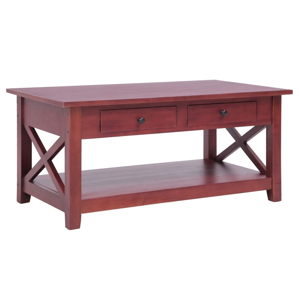 Vidaxl Coffee Table Brown 39.4 X21.7 X18.1 Solid Mahogany Wood