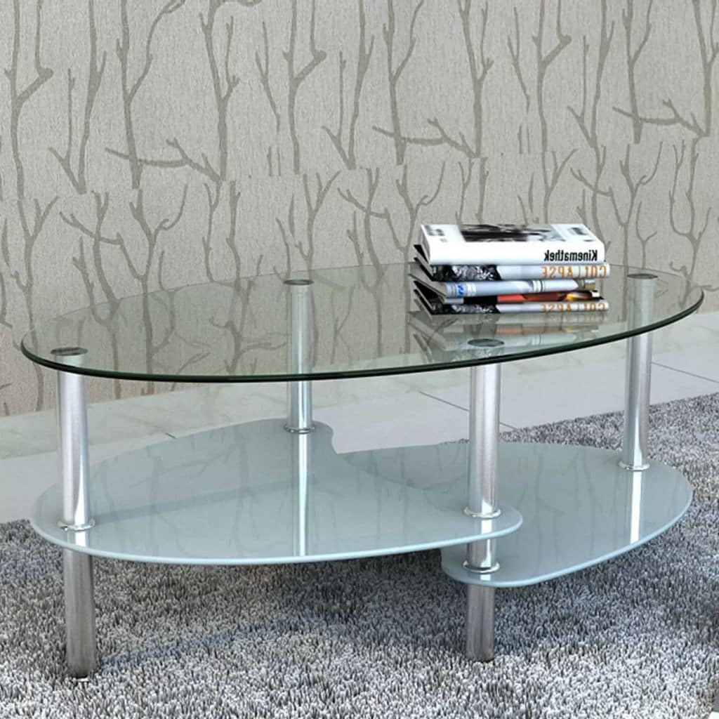 Vidaxl Coffee Table Exclusive 3 Layer Design Black