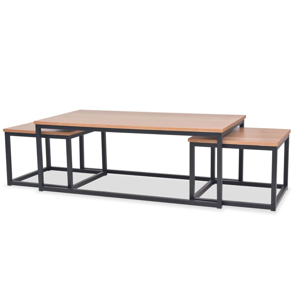 Vidaxl Coffee Table Set 3 Pieces Ash